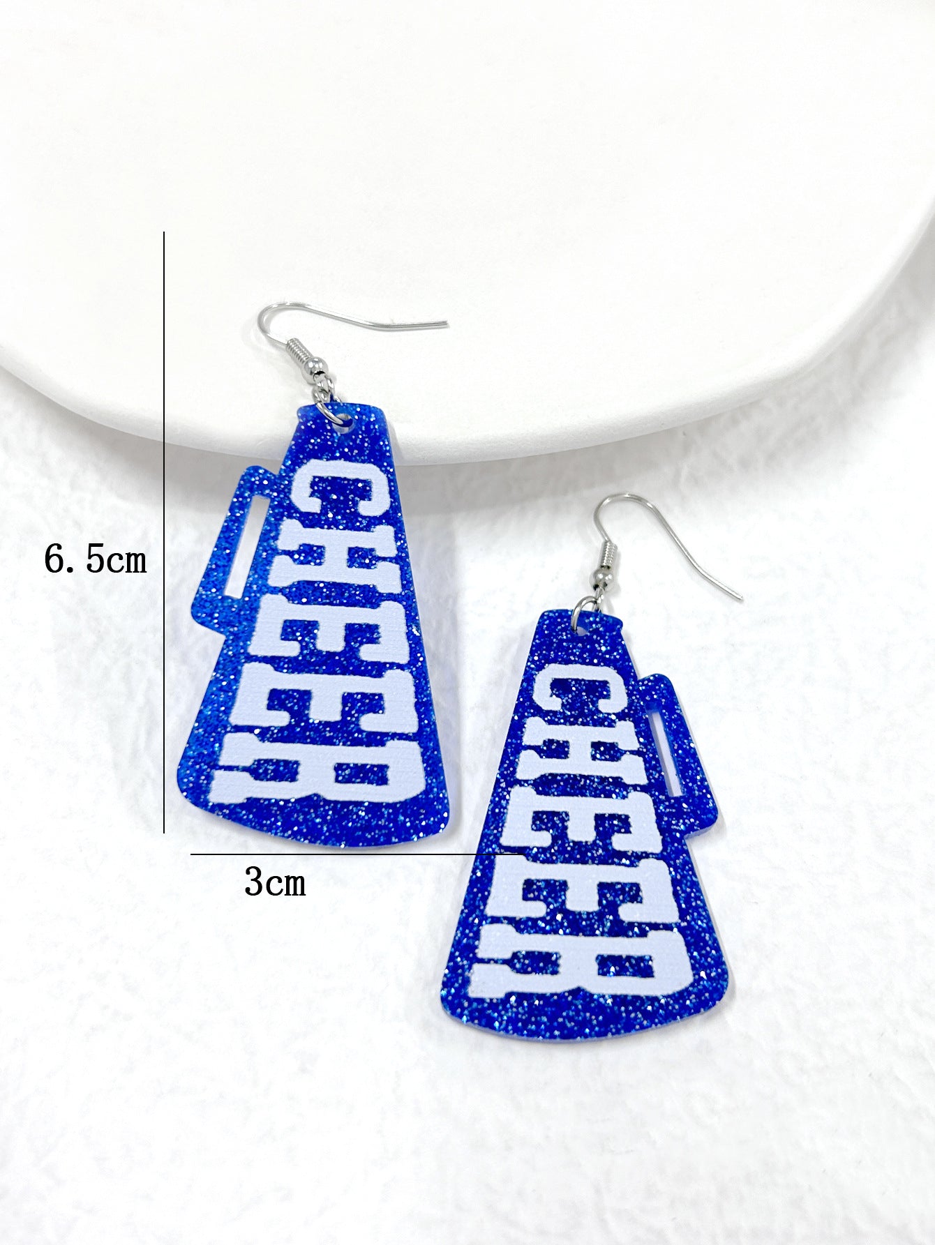 For Red Acrylic Earrings Featuring A Stylish Letter Pattern
