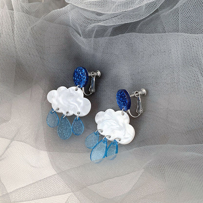 Clouds For Stud Earrings Made Of Durable Plastic, Lightweight And Comfortable For Everyday Wear