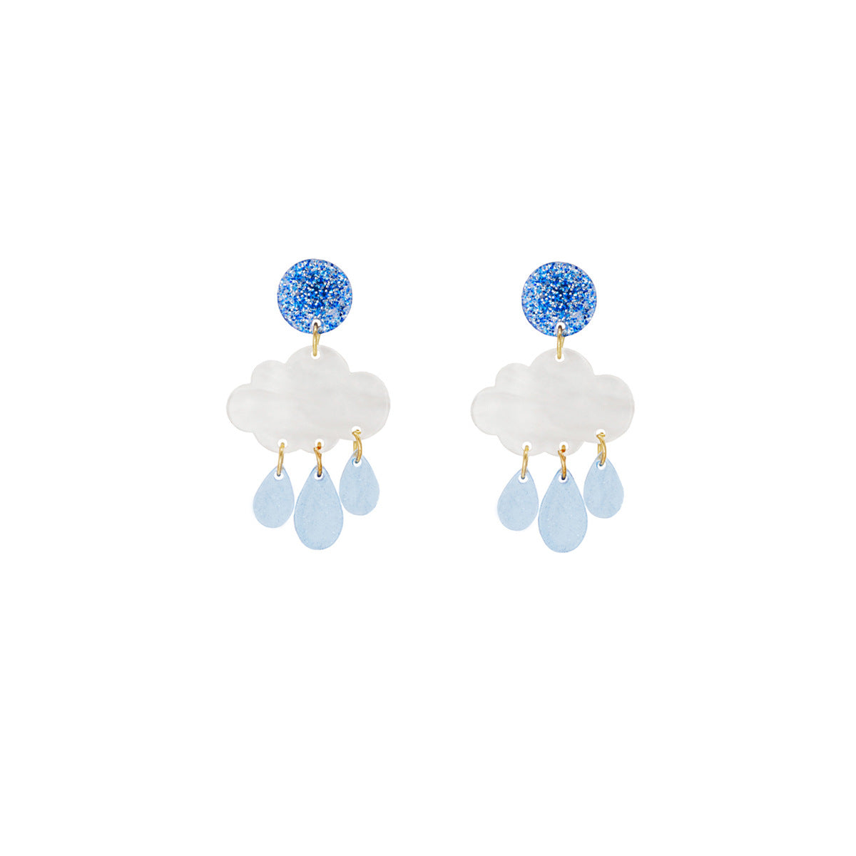 Clouds For Stud Earrings Made Of Durable Plastic, Lightweight And Comfortable For Everyday Wear