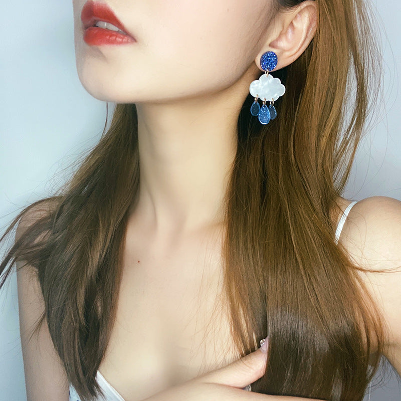 Clouds For Stud Earrings Made Of Durable Plastic, Lightweight And Comfortable For Everyday Wear