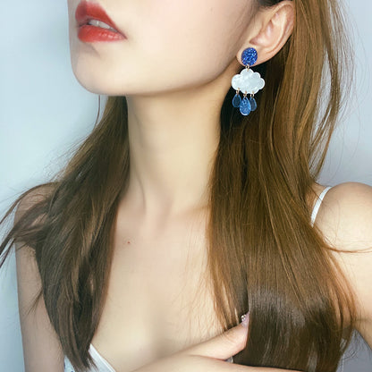 Clouds For Stud Earrings Made Of Durable Plastic, Lightweight And Comfortable For Everyday Wear