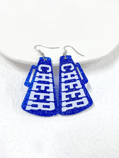 For Red Acrylic Earrings Featuring A Stylish Letter Pattern