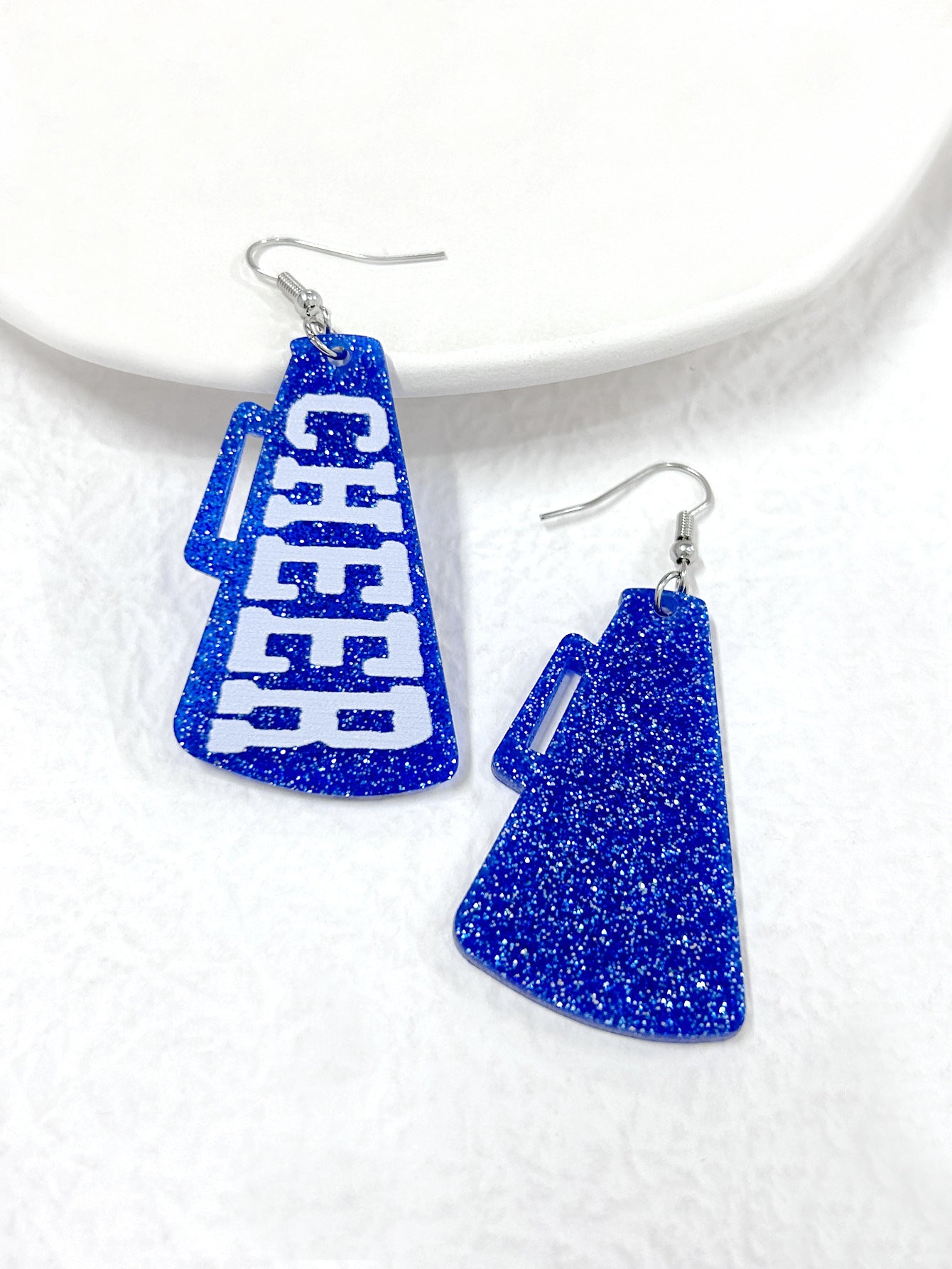 For Red Acrylic Earrings Featuring A Stylish Letter Pattern
