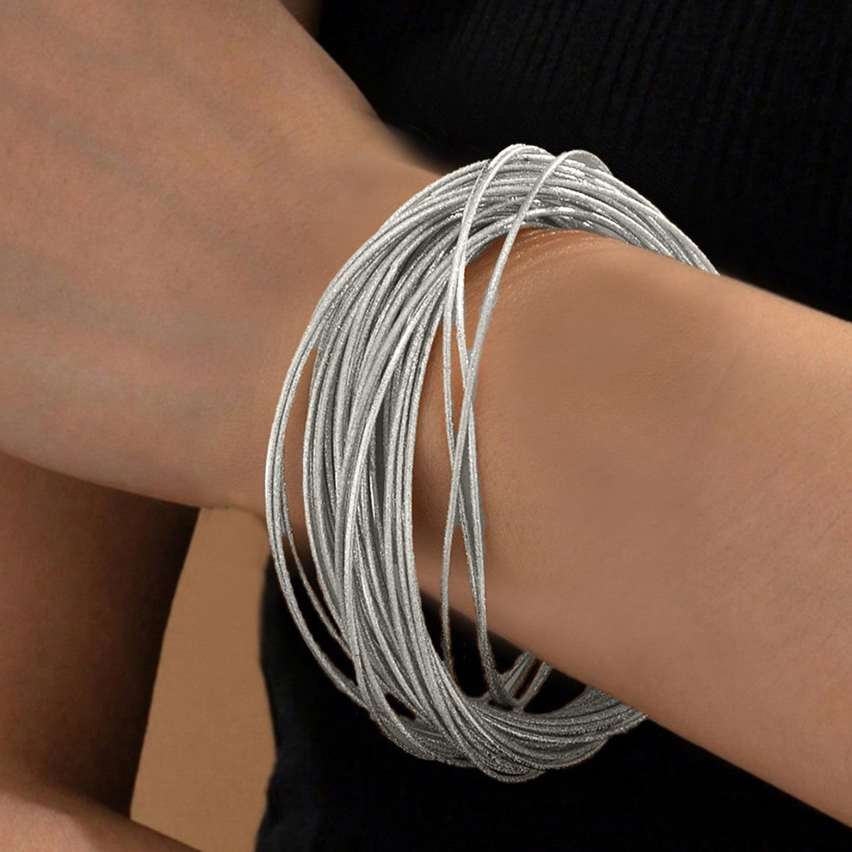 Golden Punk Alloy Wristband Bangle For Stylish Accessories