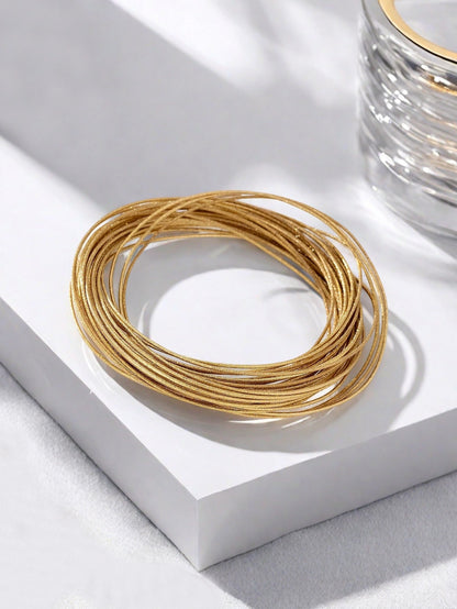 Golden Punk Alloy Wristband Bangle For Stylish Accessories