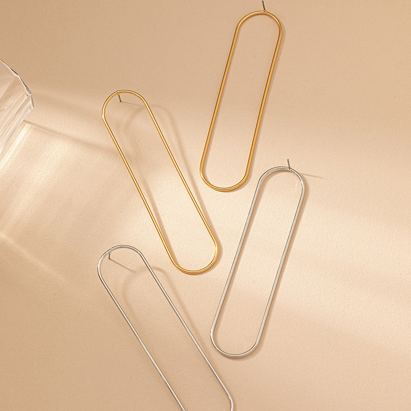Lines For Earrings In Golden Alloy Drop Earrings