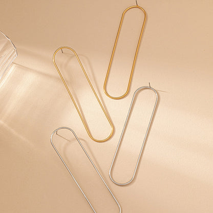 Lines For Earrings In Golden Alloy Drop Earrings