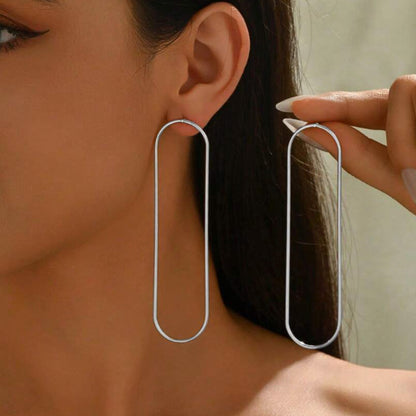 Lines For Earrings In Golden Alloy Drop Earrings