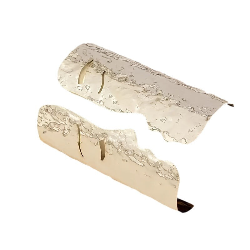 Simple Style Alloy Arm Cuff For Women Featuring A Human Face Design In Golden Color Wristband