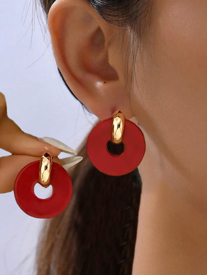 For Irregular Stud Earrings In Acrylic With Colour Accents