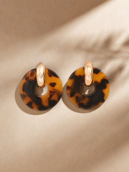 For Irregular Stud Earrings In Acrylic With Colour Accents