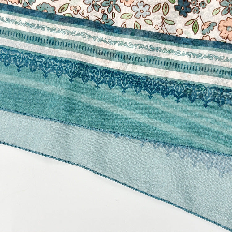 Ethnic Organza Kerchief Scarf Suitable For All Seasons Featuring Lightweight And Stylish Design