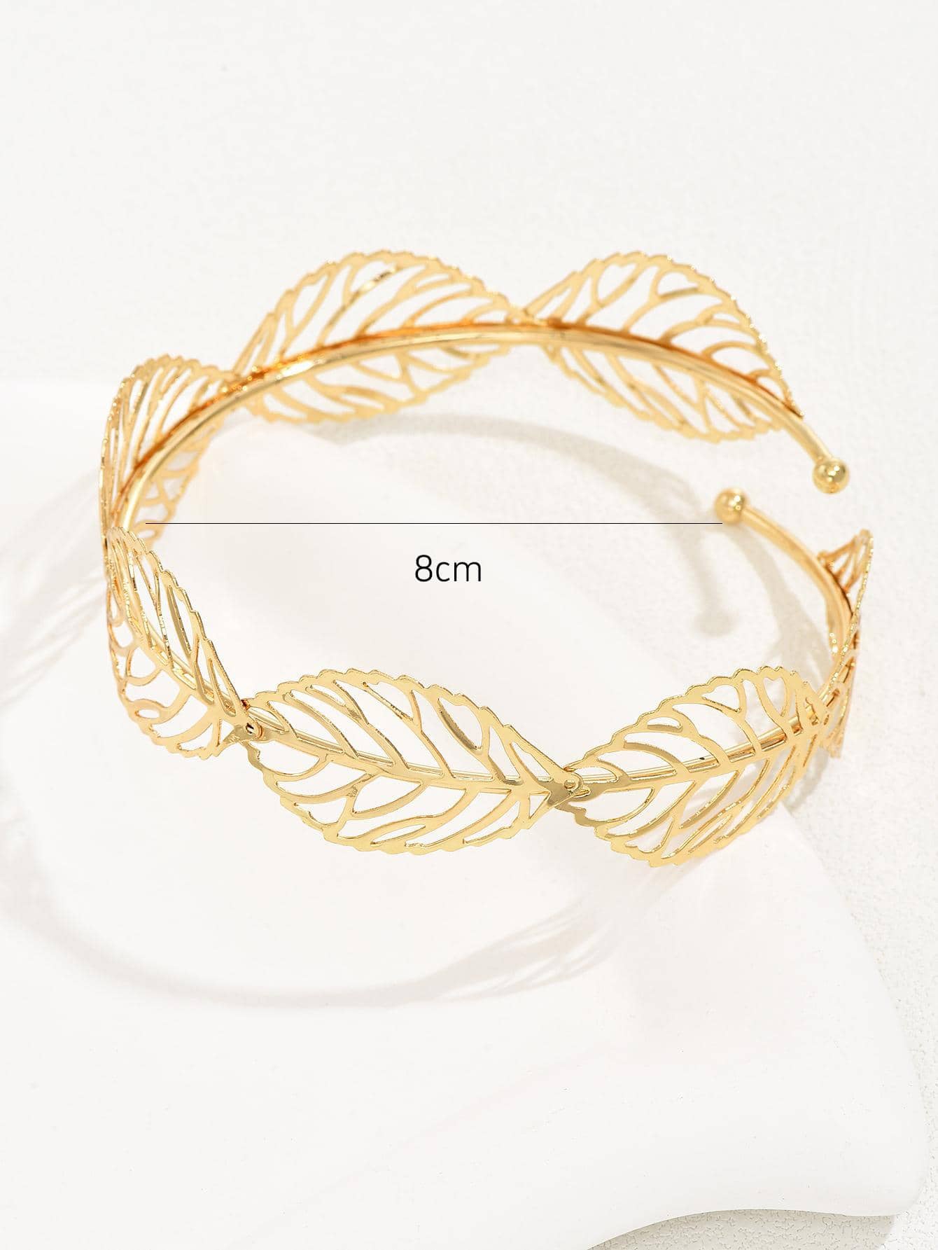 Leaves Pattern Iron Arm Bracelet Featuring Elegant Design In Durable Material