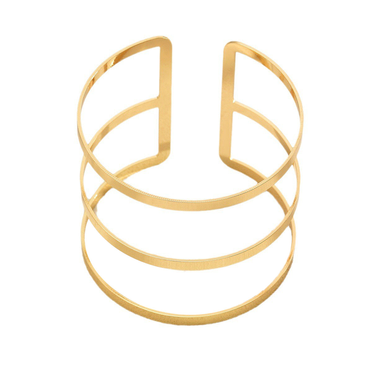Geometric Golden Iron Arm Cuff Punk Style 1 Piece