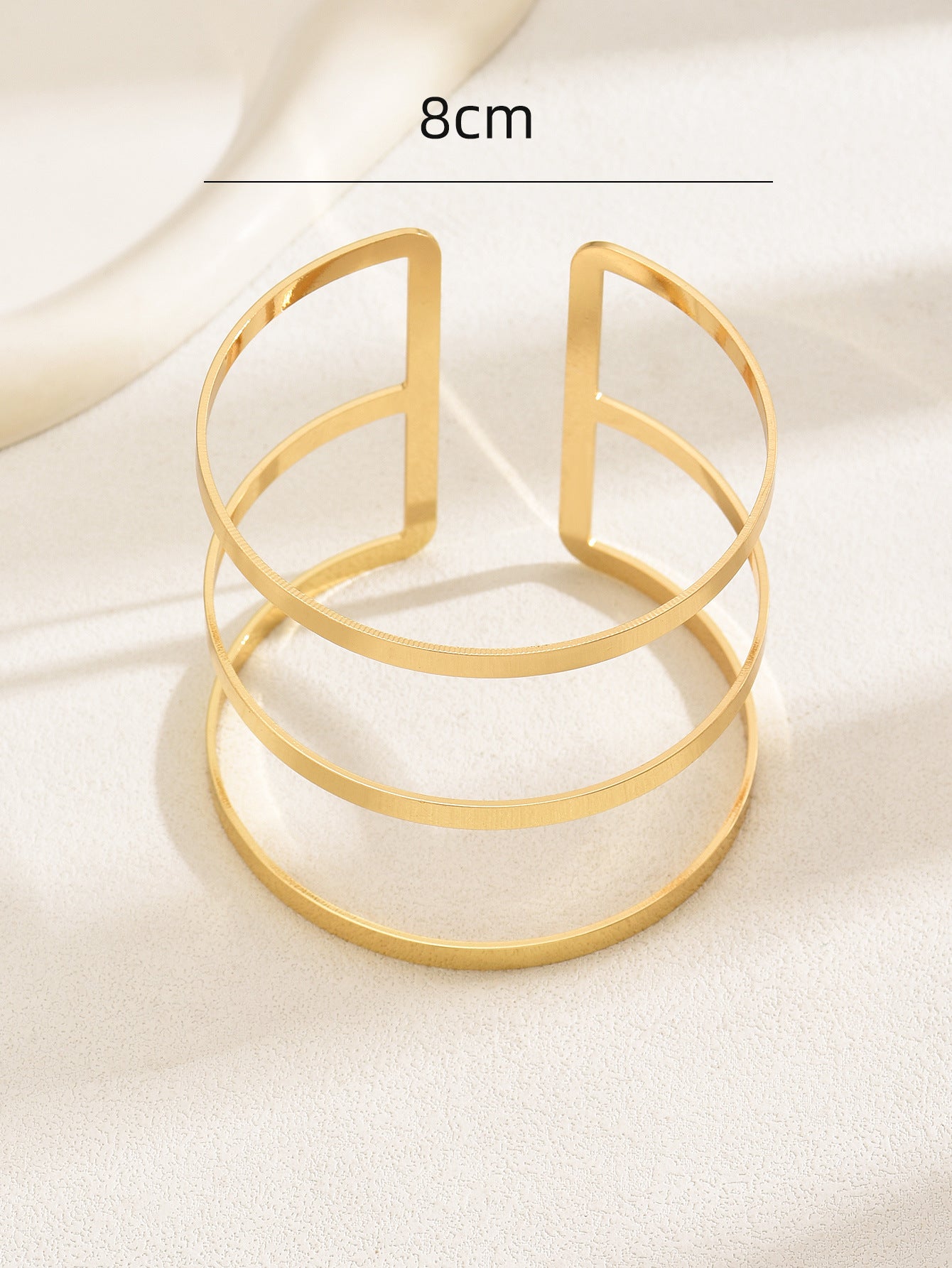 Geometric Golden Iron Arm Cuff Punk Style 1 Piece