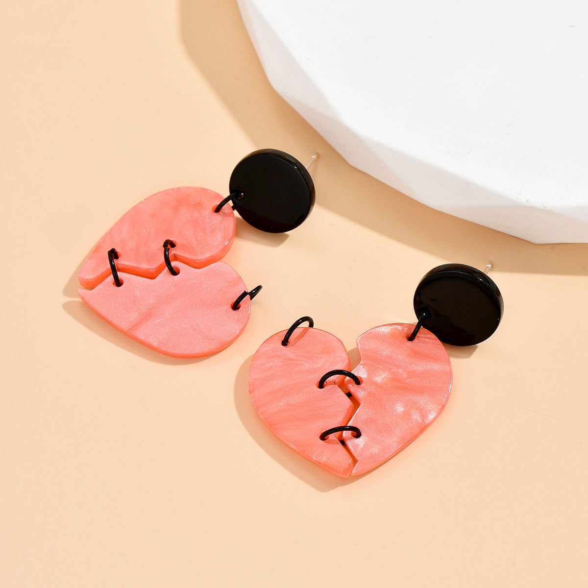 Splicing For Acrylic Drop Earrings Featuring Unique Design And Lightweight Comfort
