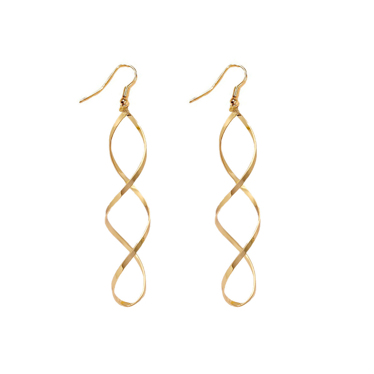 Curve Drop Earrings For Women Made Of Zinc Alloy Featuring Elegant Design