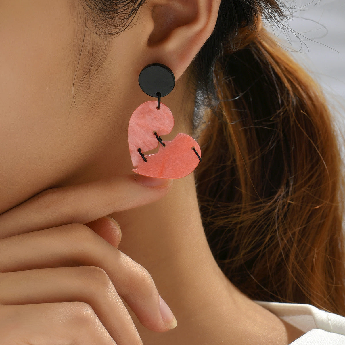 Splicing For Acrylic Drop Earrings Featuring Unique Design And Lightweight Comfort