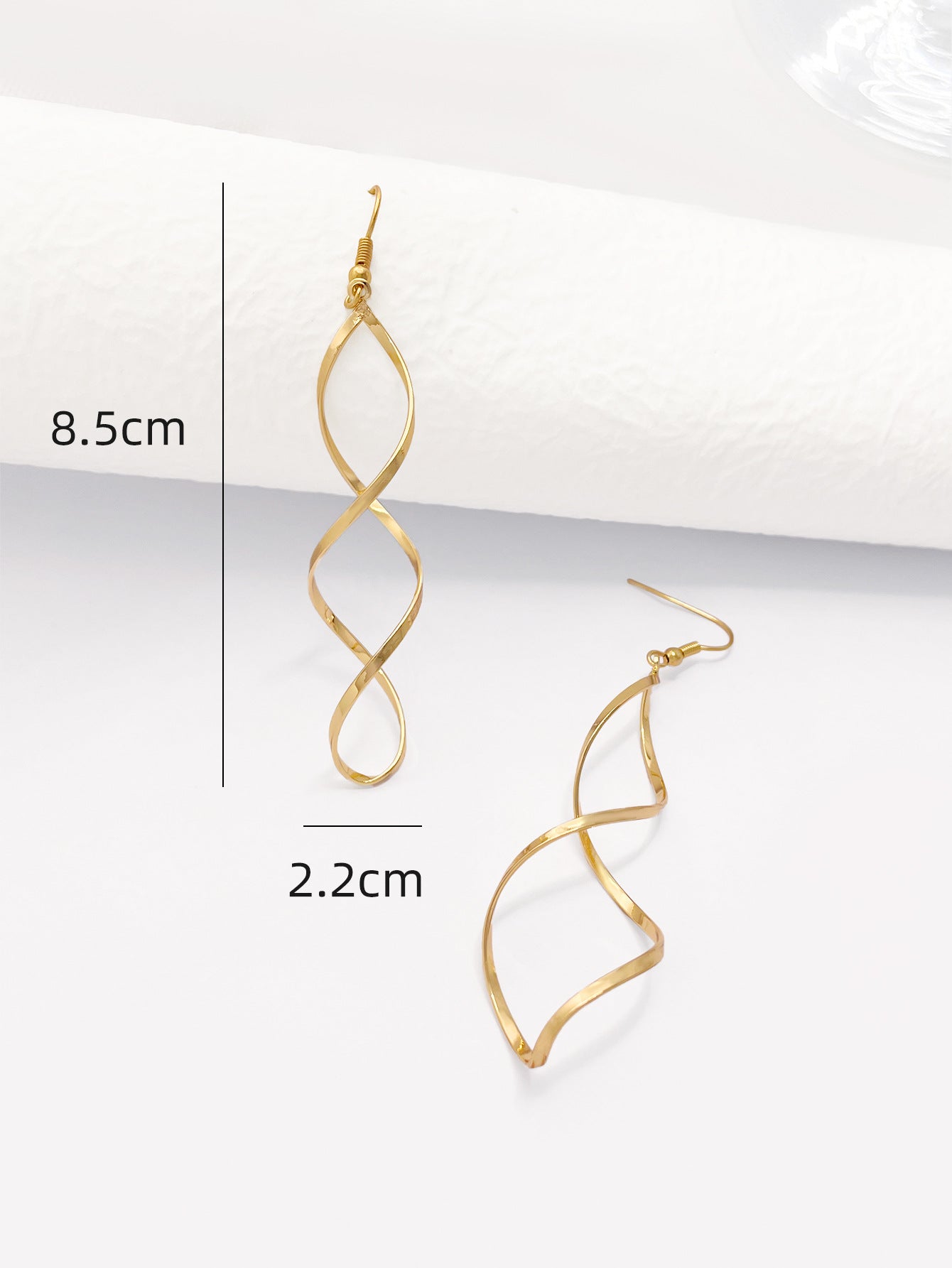 Curve Drop Earrings For Women Made Of Zinc Alloy Featuring Elegant Design