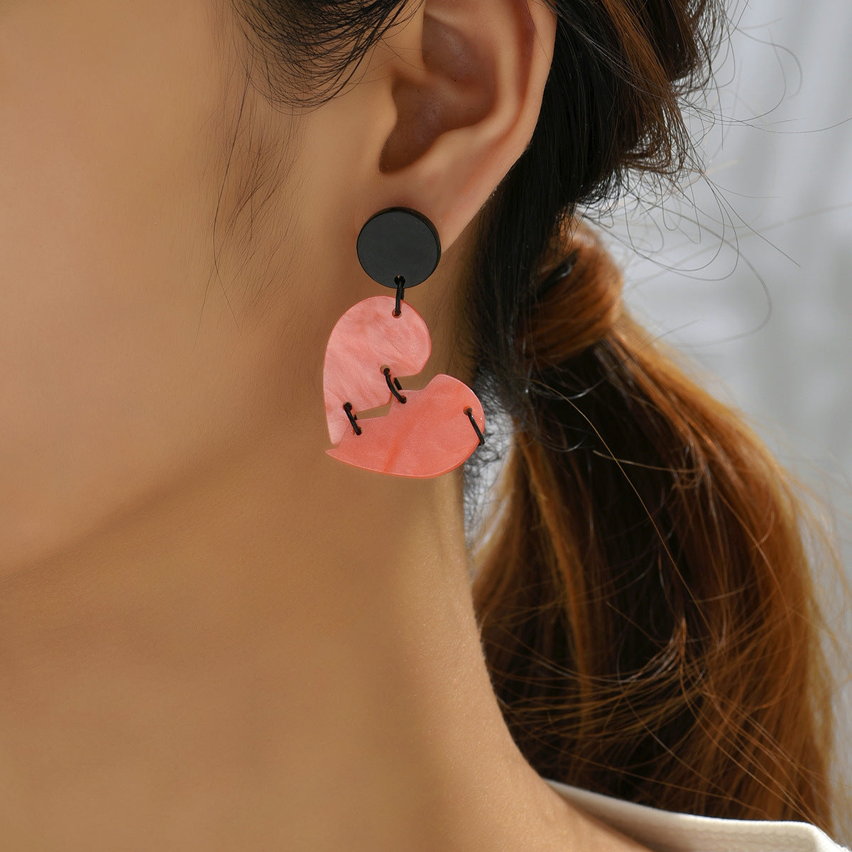 Splicing For Acrylic Drop Earrings Featuring Unique Design And Lightweight Comfort