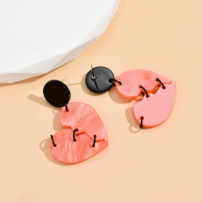 Splicing For Acrylic Drop Earrings Featuring Unique Design And Lightweight Comfort