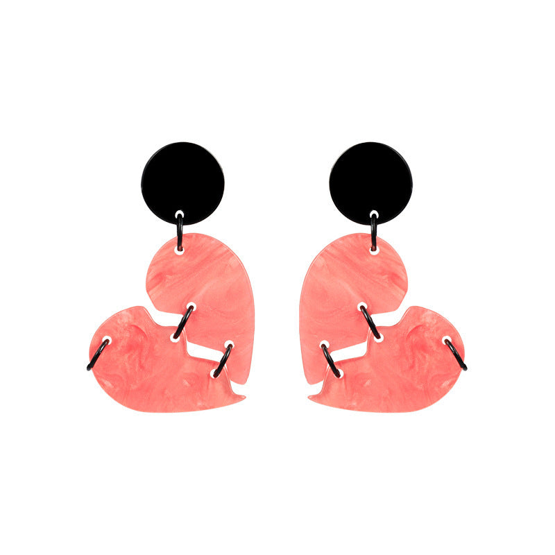 Splicing For Acrylic Drop Earrings Featuring Unique Design And Lightweight Comfort