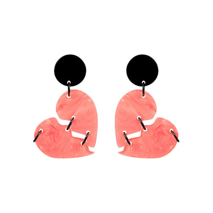 Splicing For Acrylic Drop Earrings Featuring Unique Design And Lightweight Comfort