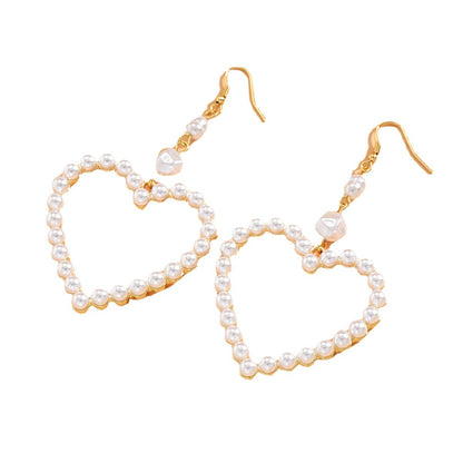 Retro Heart Shape Drop Earrings For Women Featuring Durable Alloy Material