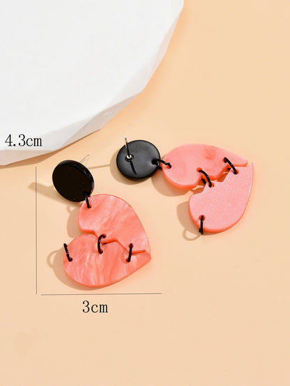 Splicing For Acrylic Drop Earrings Featuring Unique Design And Lightweight Comfort