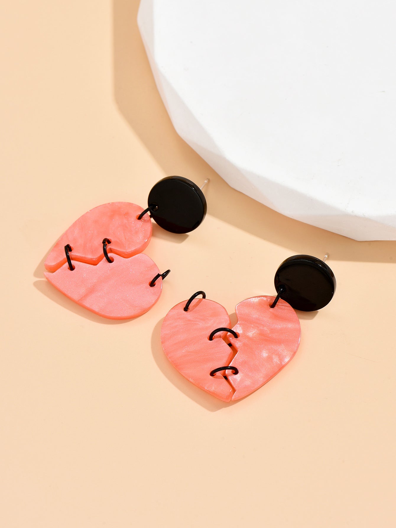 Splicing For Acrylic Drop Earrings Featuring Unique Design And Lightweight Comfort