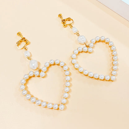 Retro Heart Shape Drop Earrings For Women Featuring Durable Alloy Material