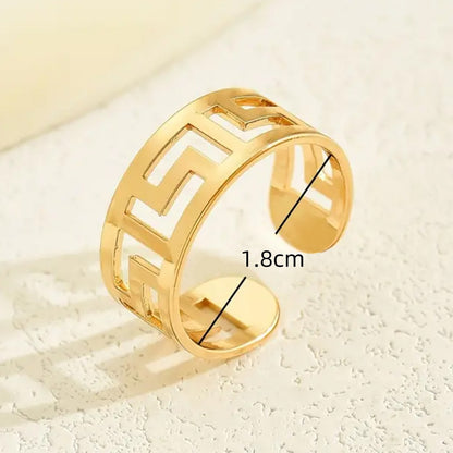 Golden Alloy Letter Ring For Stylish Wear