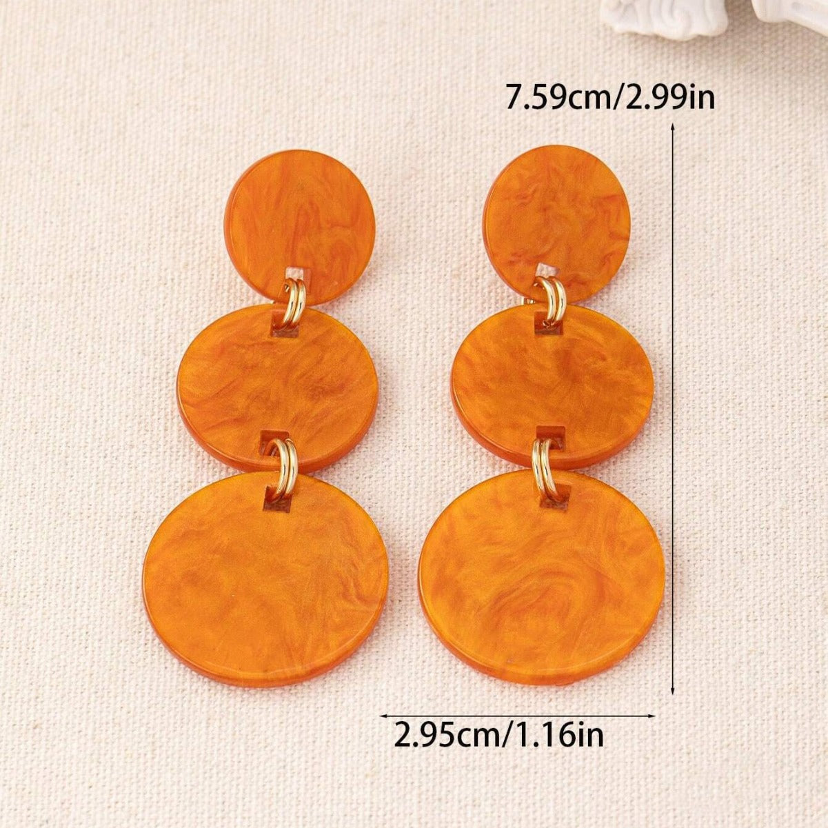 Round Acrylic Drop Earrings For Women, Available In Multiple Colours, Stylish And Lightweight