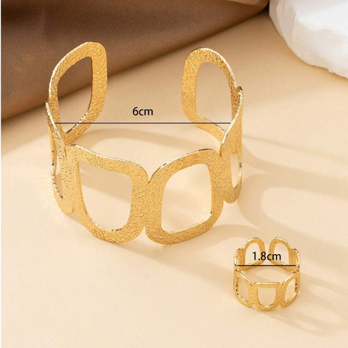 Geometric Bangle For Women In Golden Alloy, Stylish And Durable Jewelry Accessory