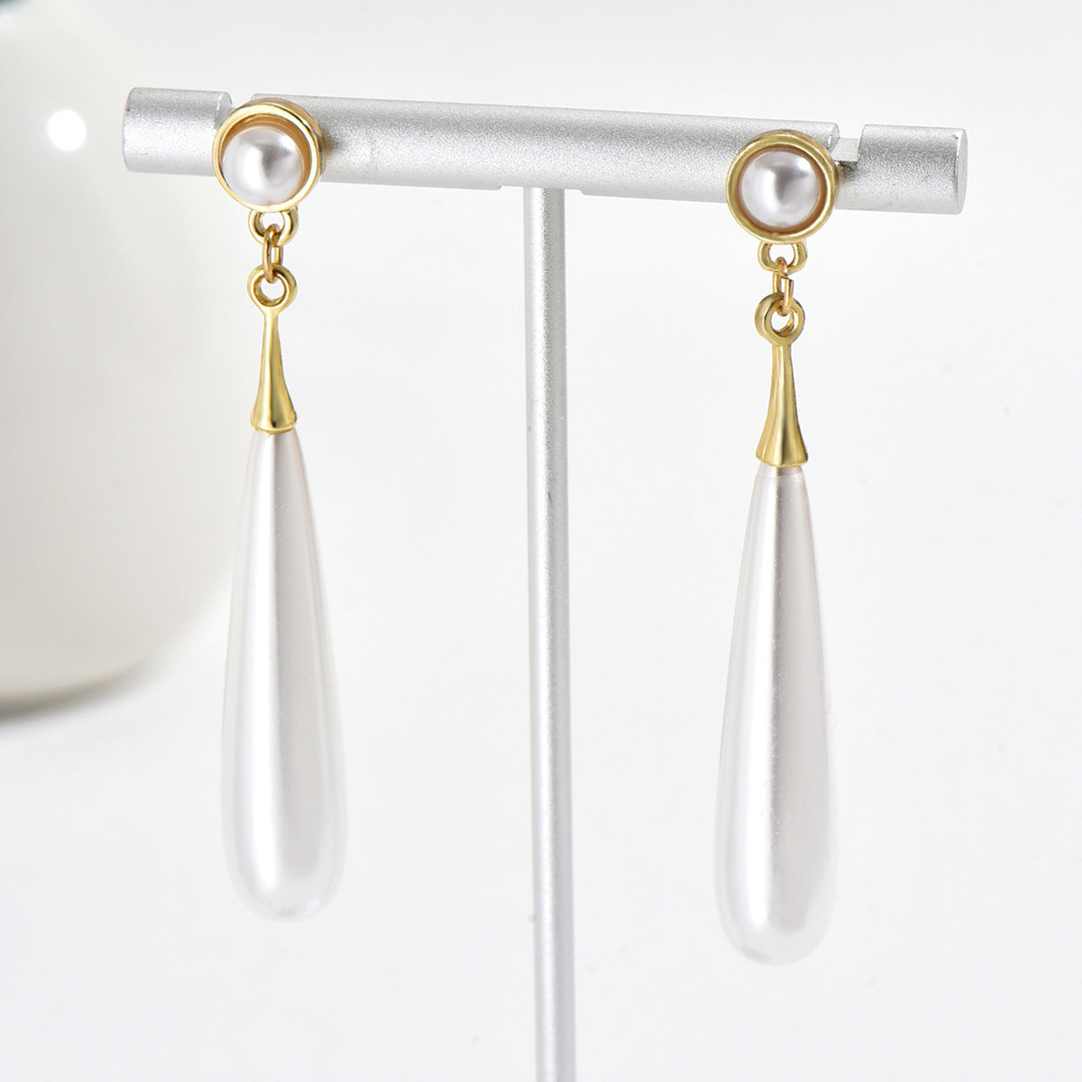 Water Droplets Drop Earrings For Stud Earrings In Red Plastic