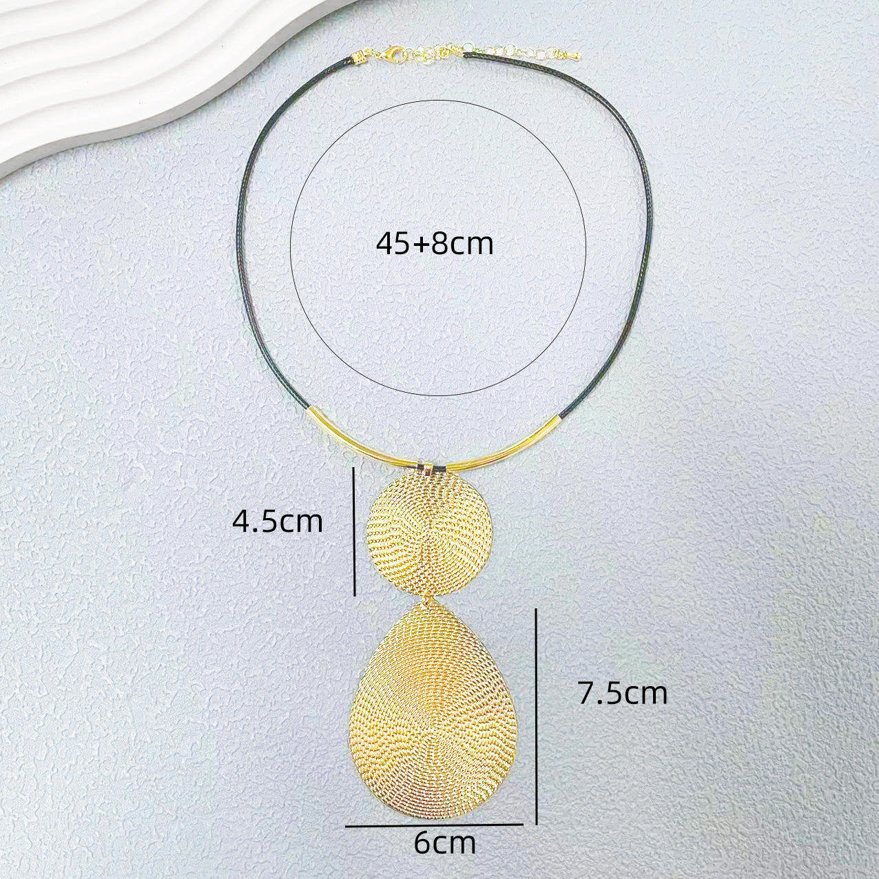 Water Droplets Pendant For Necklace Made Of Durable Alloy