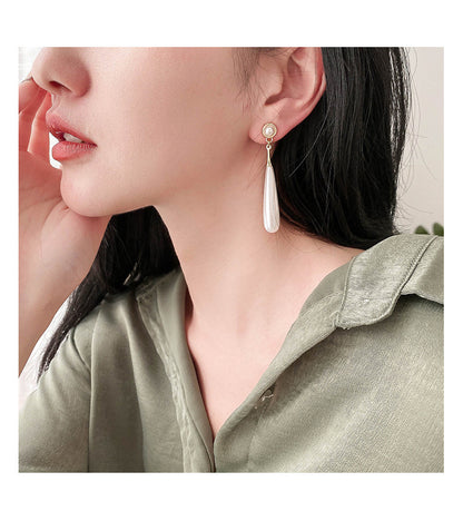 Water Droplets Drop Earrings For Stud Earrings In Red Plastic