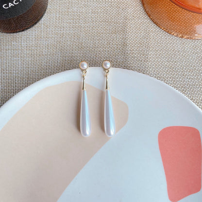 Water Droplets Drop Earrings For Stud Earrings In Red Plastic