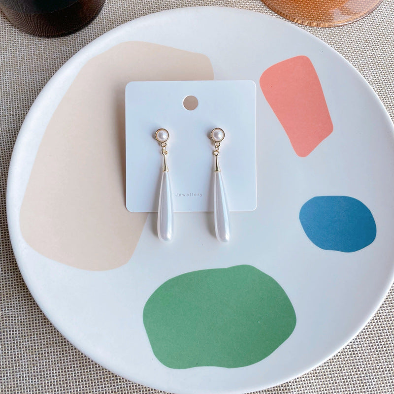 Water Droplets Drop Earrings For Stud Earrings In Red Plastic