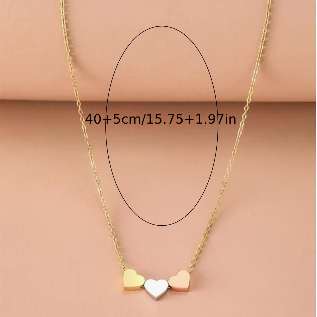 Sweet Heart Shape Necklace For Women In Golden Alloy, Elegant And Charming Jewelry Piece