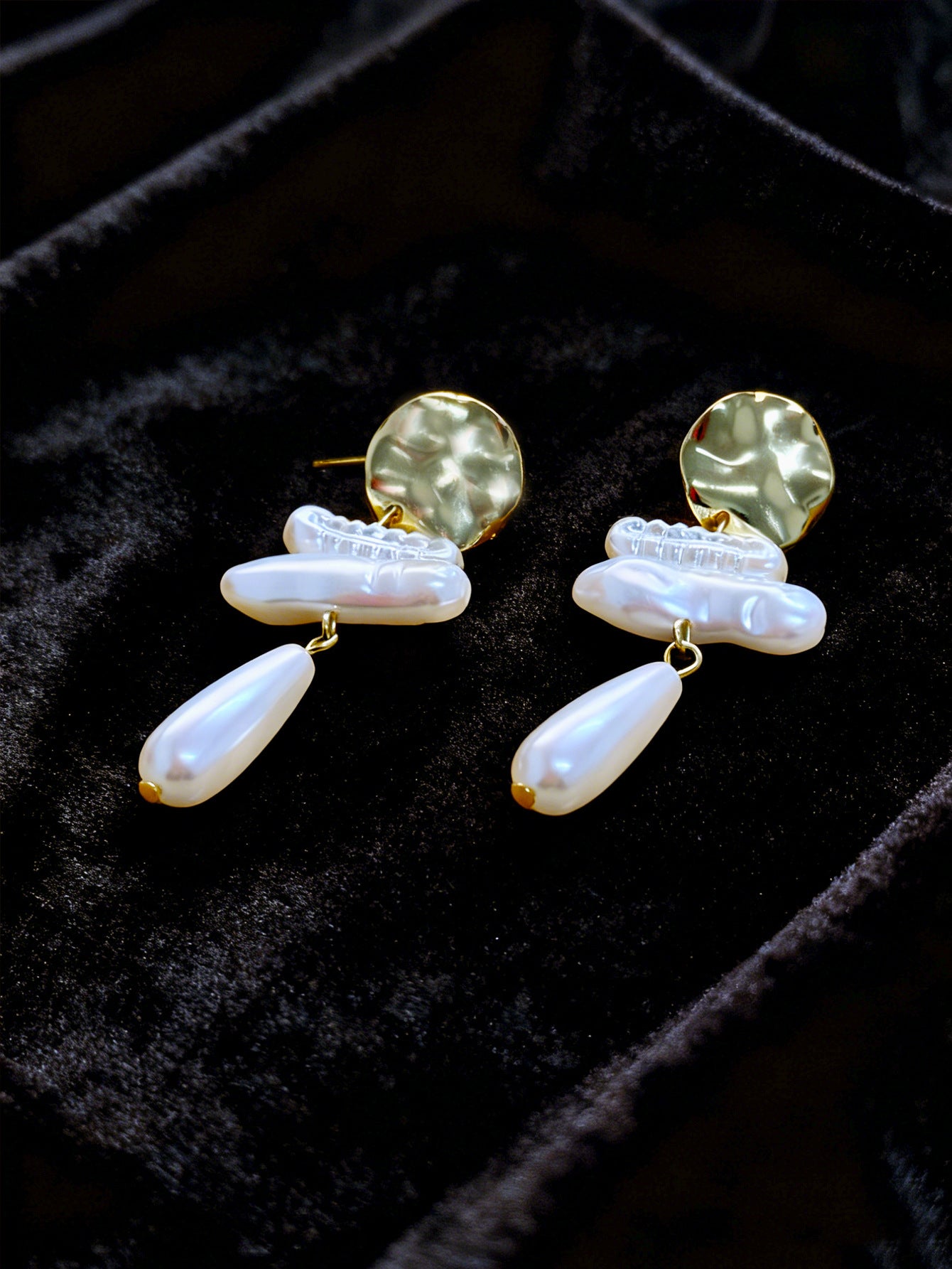 Water Droplets Drop Earrings For Stud Earrings In Red Plastic