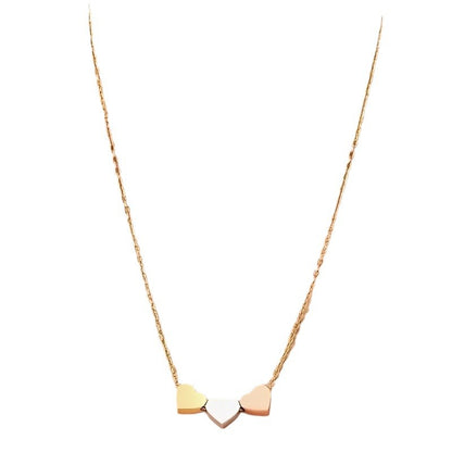 Sweet Heart Shape Necklace For Women In Golden Alloy, Elegant And Charming Jewelry Piece