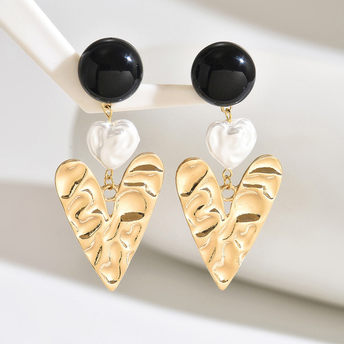 Heart Shape Alloy Stud Earrings For Everyday Wear