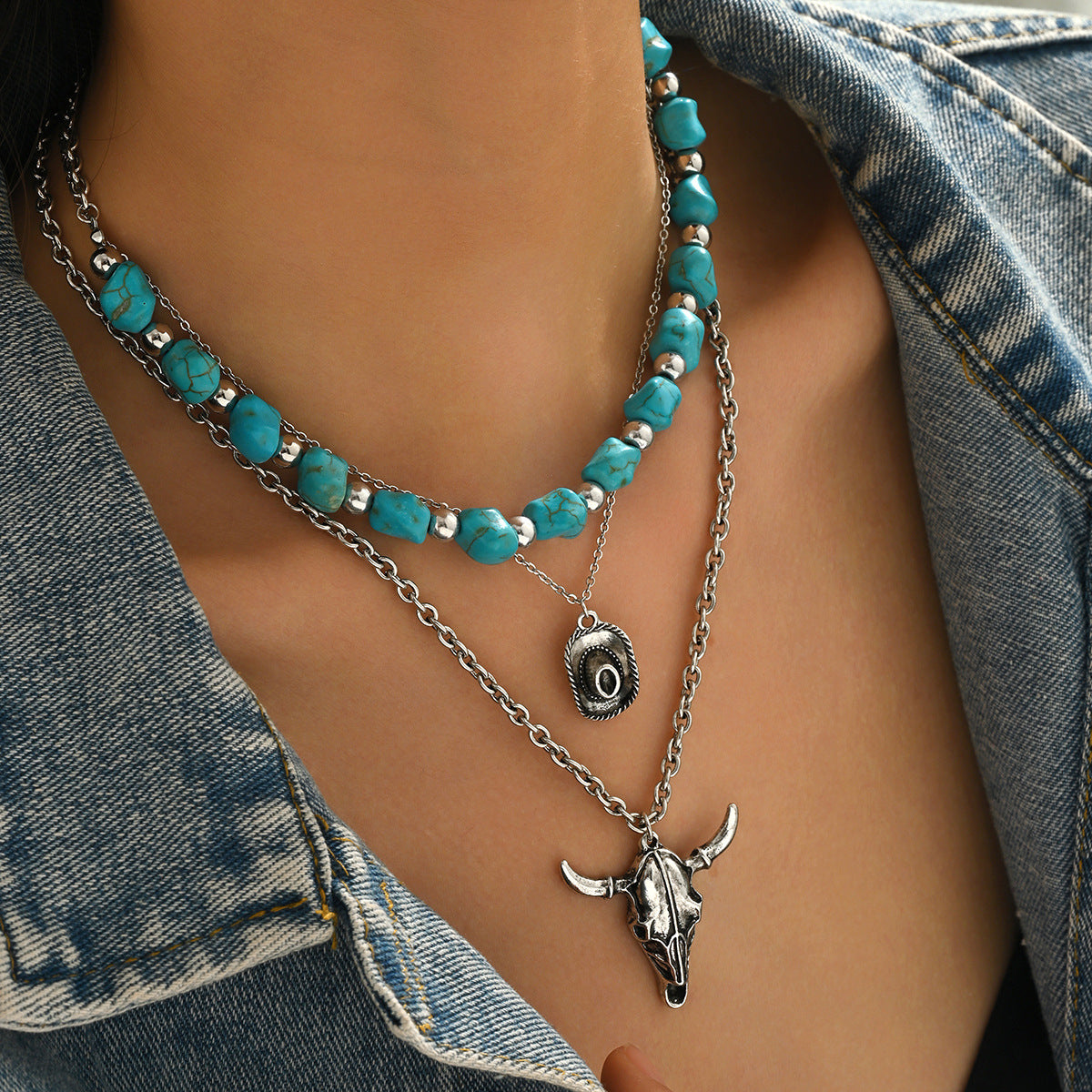 Ethnic Style Jewelry Set Featuring Cattle Pattern For Unique Cultural Expression