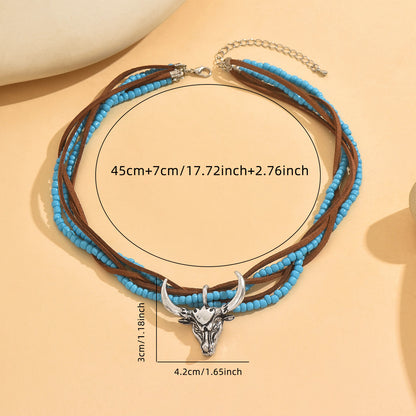 Vintage Style Acrylic Animal Necklace For Unique Fashion Featuring Weave Craft