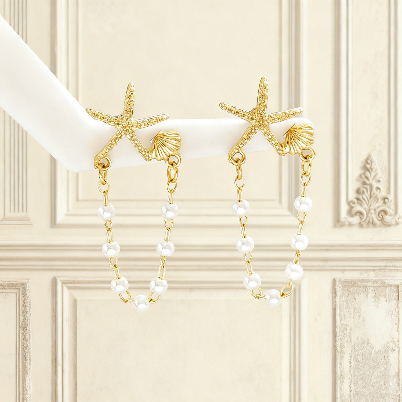Star Earrings For Women In Golden Alloy, Stylish And Durable Accessory
