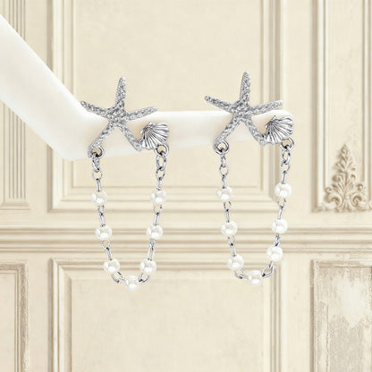 Star Earrings For Women In Golden Alloy, Stylish And Durable Accessory