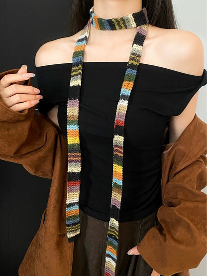 New Style Retro Fabric Waist Chain Featuring Classic Stripe Pattern In Elegant Colour