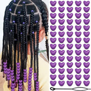 Heart-shaped Purple 60pcs3 #