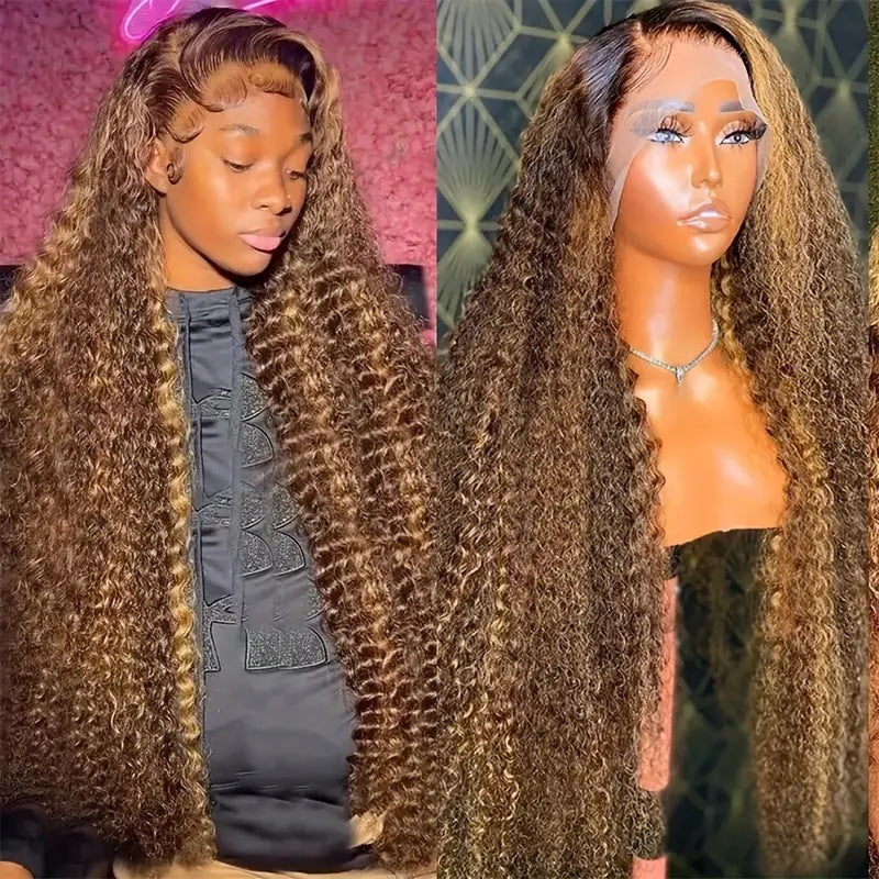 Women's Long Curly Hair Wig With Side Fringe In Steel Color, Made Of High Temperature Wire